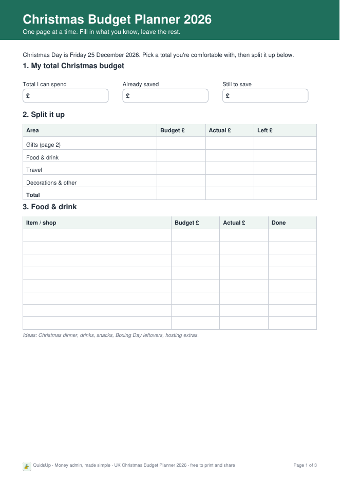 Planner page 1 preview